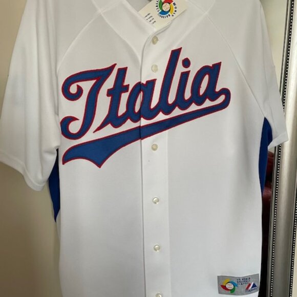 Baseball Sports Jersey – Italia  - Majestic - ’09 World Baseball Classic  NWT - Picture 1 of 7